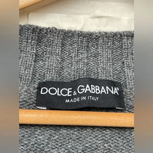 Dolce and Gabbana cashmere preppy aesthetic knitted cardigan 44/8 - Picture 4 of 16